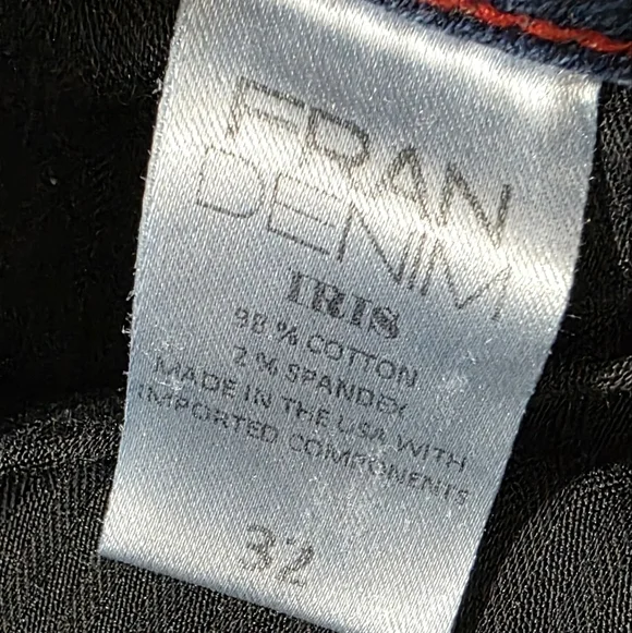 Fran Denim IRIS Vintage Women's Ankle Jeans Sz 32 - Picture 6 of 6